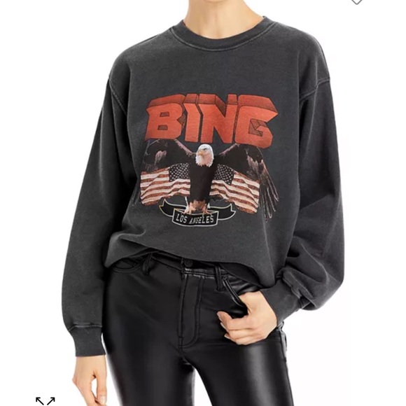 Anine Bing Vintage Eagle Graphic Sweatshirt - Picture 1 of 7